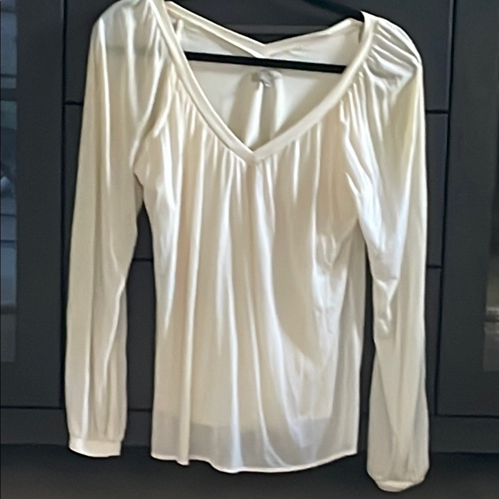 Bordeaux Los Angeles M/L Elegant, Gathered V neck Blouse
